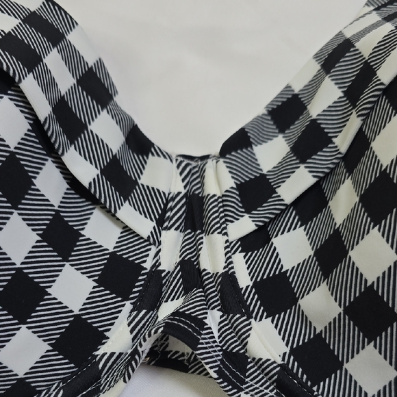 Adore Me Vivien  Black and White Checkered Women's Bikini Top - Picture 4 of 8